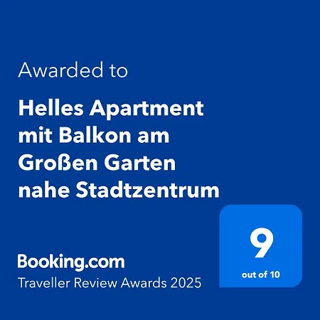 Helles Mit Balkon Am Grossen Garten Nahe Stadtzentrum Apartament Drezno