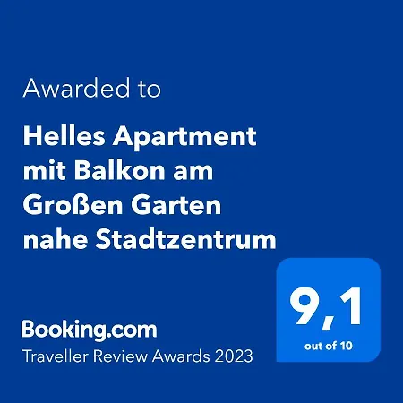Helles Mit Balkon Am Großen Garten Nahe Stadtzentrum *