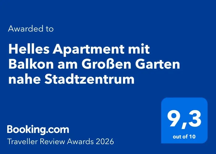 Daire Helles Mit Balkon Am Grossen Garten Nahe Stadtzentrum *