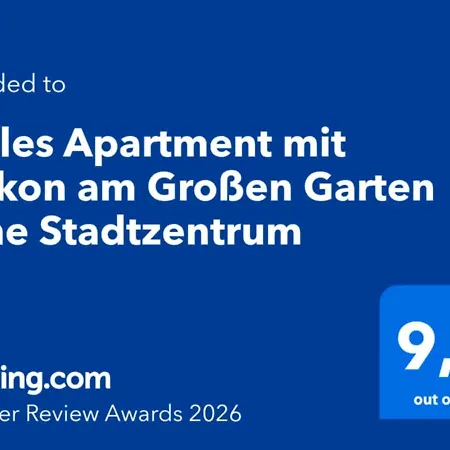 شقة Helles Mit Balkon Am Grossen Garten Nahe Stadtzentrum *